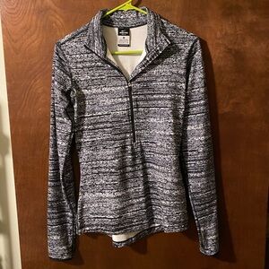 Nike black and white quarter zip